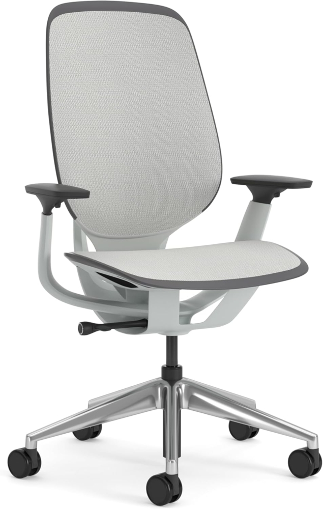 Karman Steelcase Ergonomischer Bürostuhl, höhenverstellbarer Stuhl mit Opaque Möwengrau Bezug Bild 1