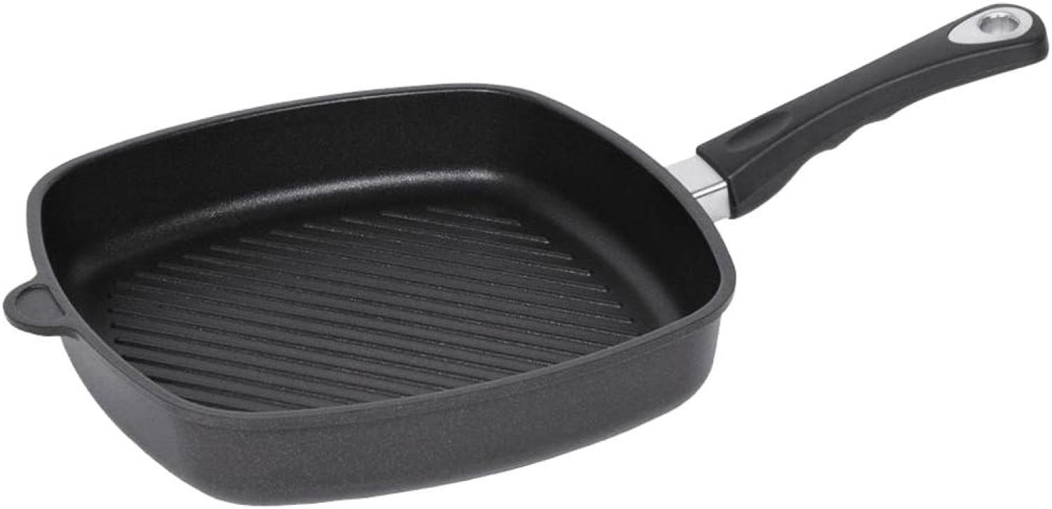 AMT E285G Grillpfanne flach Aluminumguss 28 x 28 cm, Höhe 5 cm Bild 1