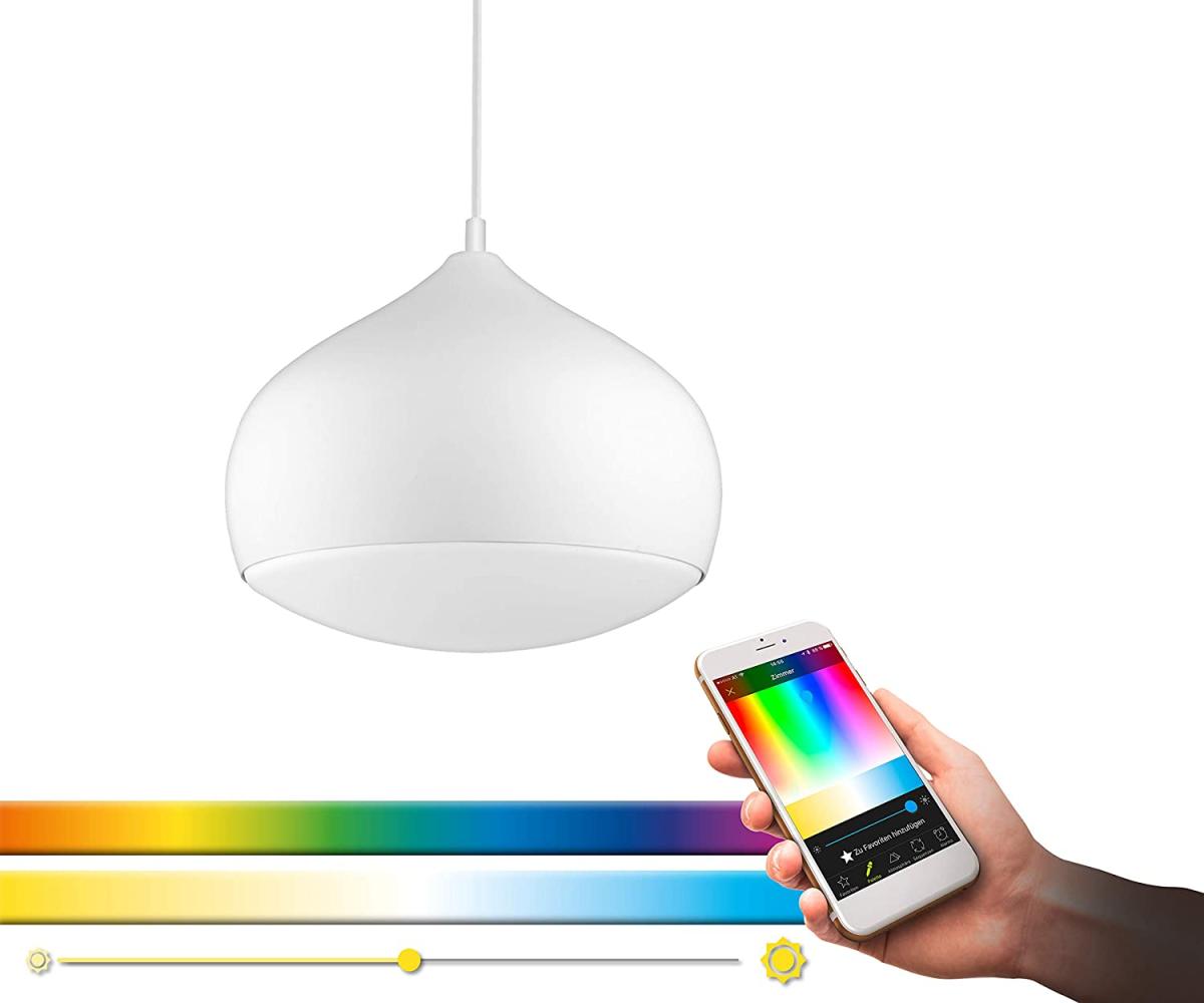 Eglo 98047 LED Pendelleuchte COMBA-C weiß Ø29cm H:150cm mit Connect Funktion Bild 1