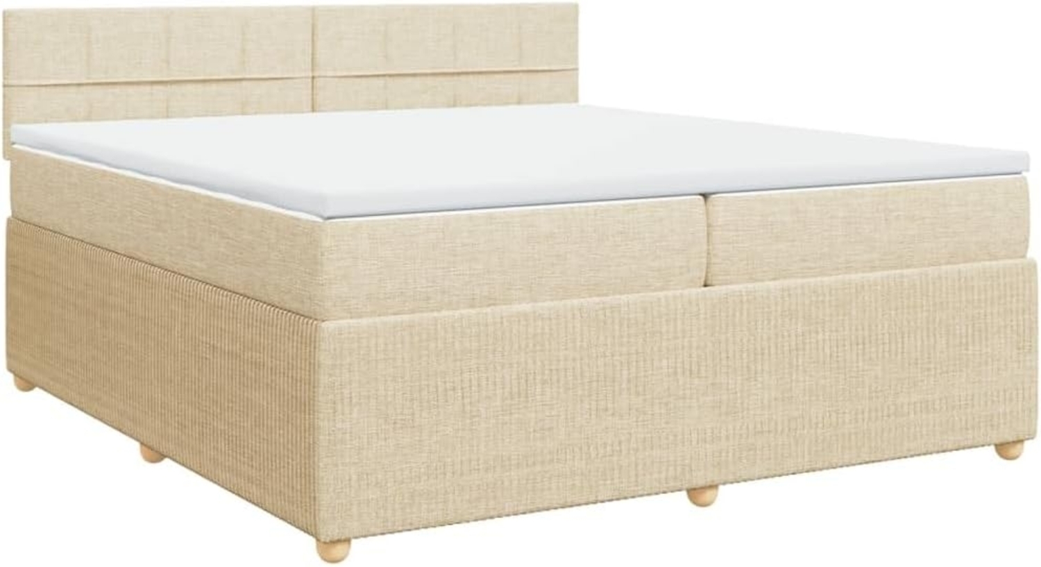 Boxspringbett mit Matratze Creme 200x200 cm Stoff 3287568 Bild 1