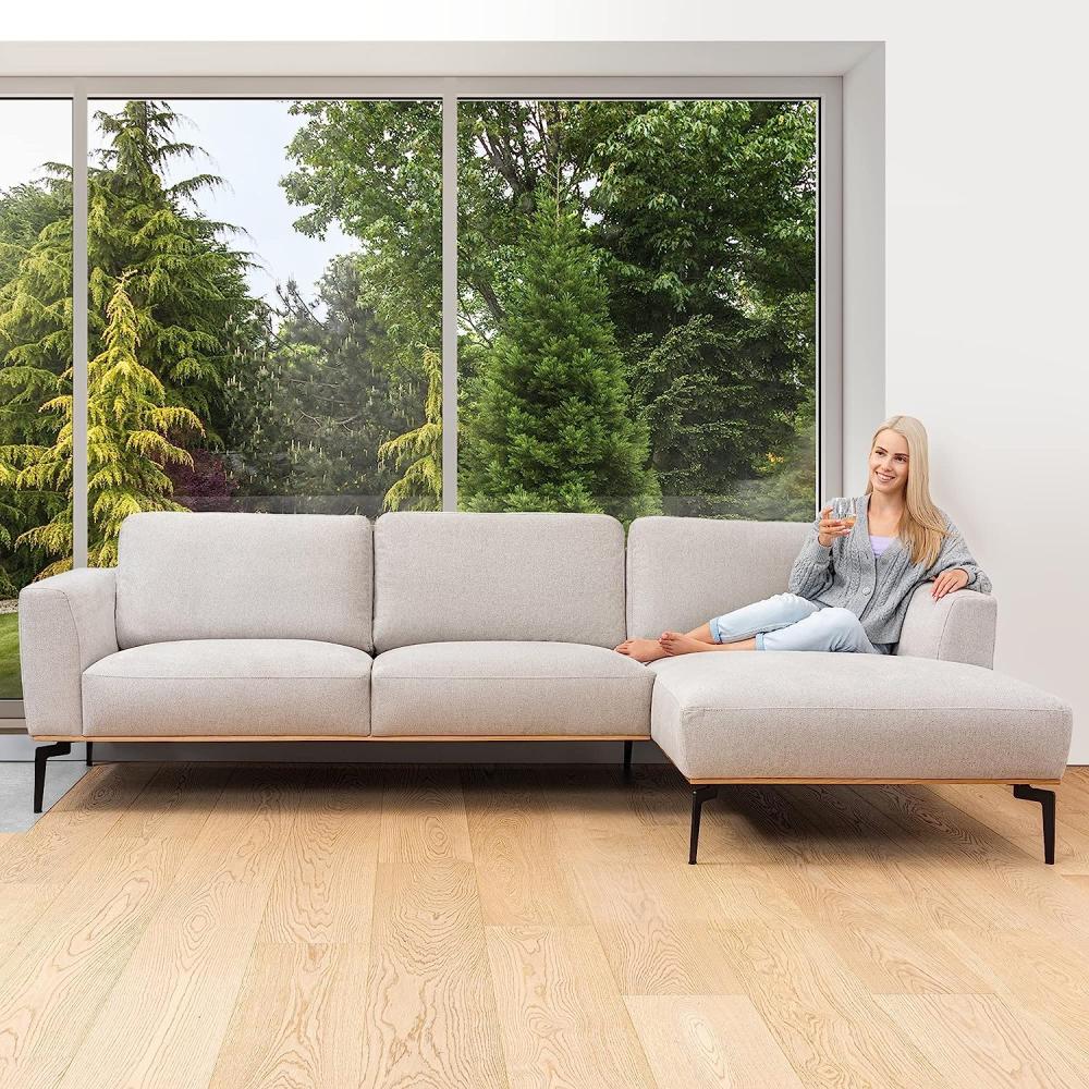 Comooda Soda Corner, Holz, Beige, Ecksofa Rechts Bild 1