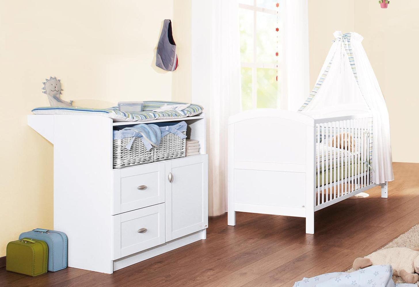 Pinolino 'Laura' 2-tlg. Babyzimmer-Set weiß Bild 1