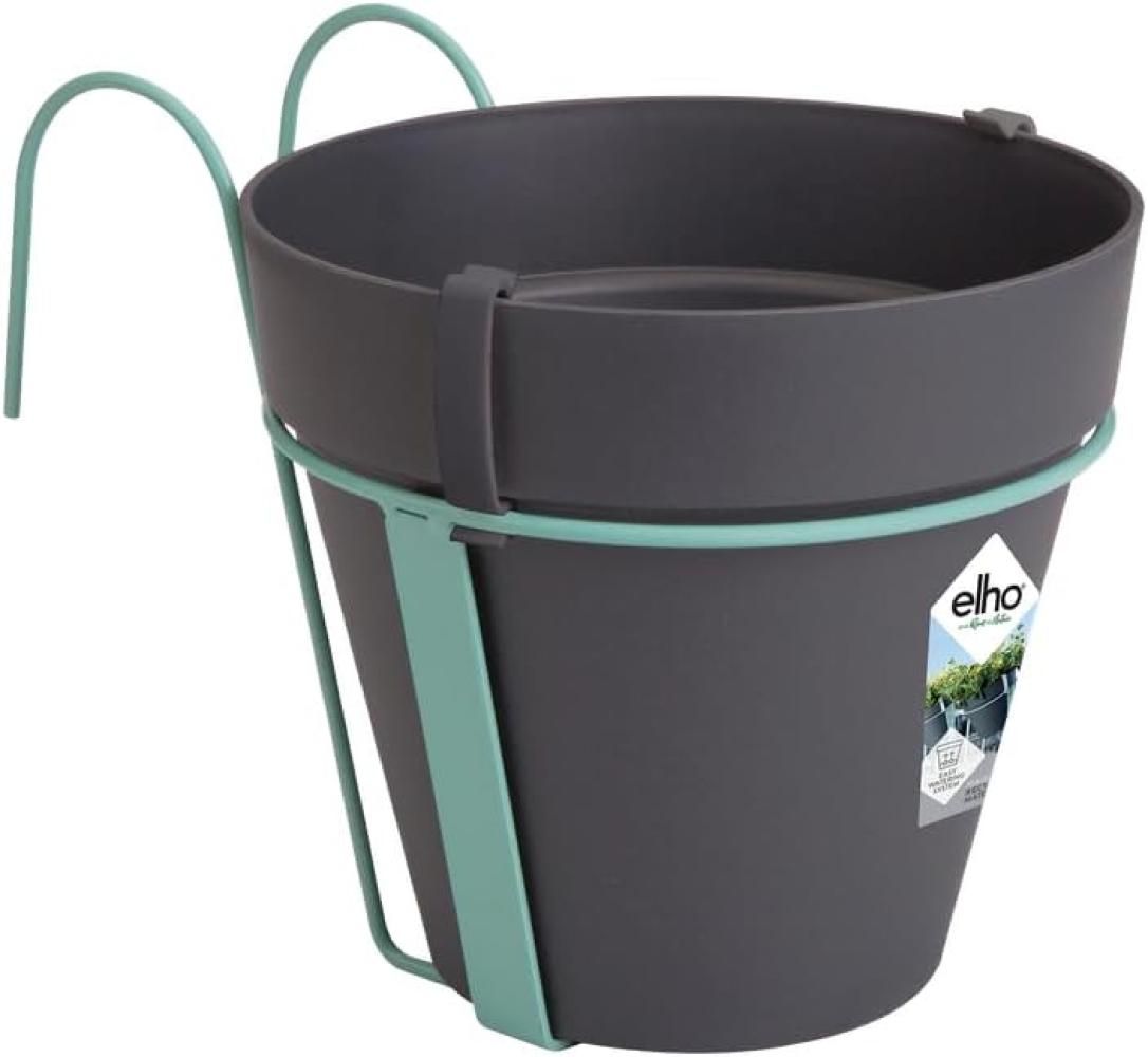 Elho Pflanztopf Loft Urban mit Balkonhalter Ø 20 x 20 cm anthrazit Bild 1