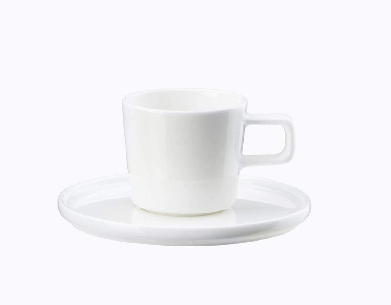 ASA Selection oco Kaffeetasse mit Unterteller, Kaffeebecher, Teetasse, Kaffee Tasse, Tee, Fine Bone China, Weiß, 2029013 Bild 1