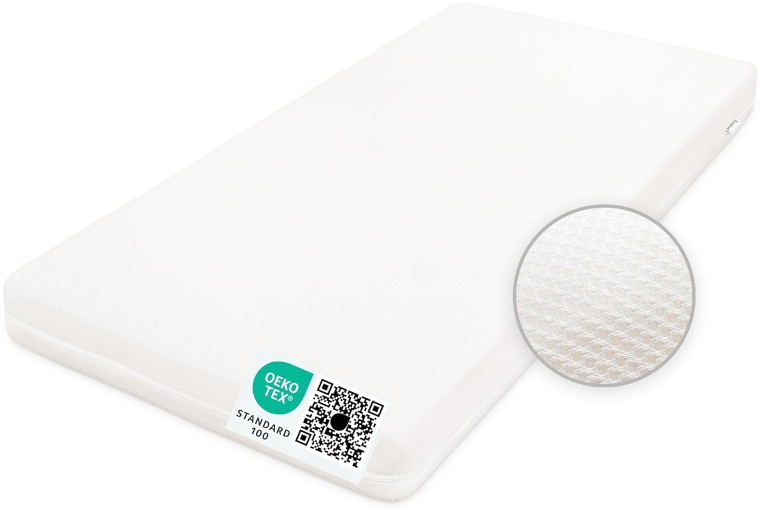 Ehrenkind® Kindermatratze PUR MESH | Baby Matratze 120x200 Standard 100 by OEKO-TEX | Babymatratze 120x200 aus hochwertigem Schaum und Hygienebezug Bild 1