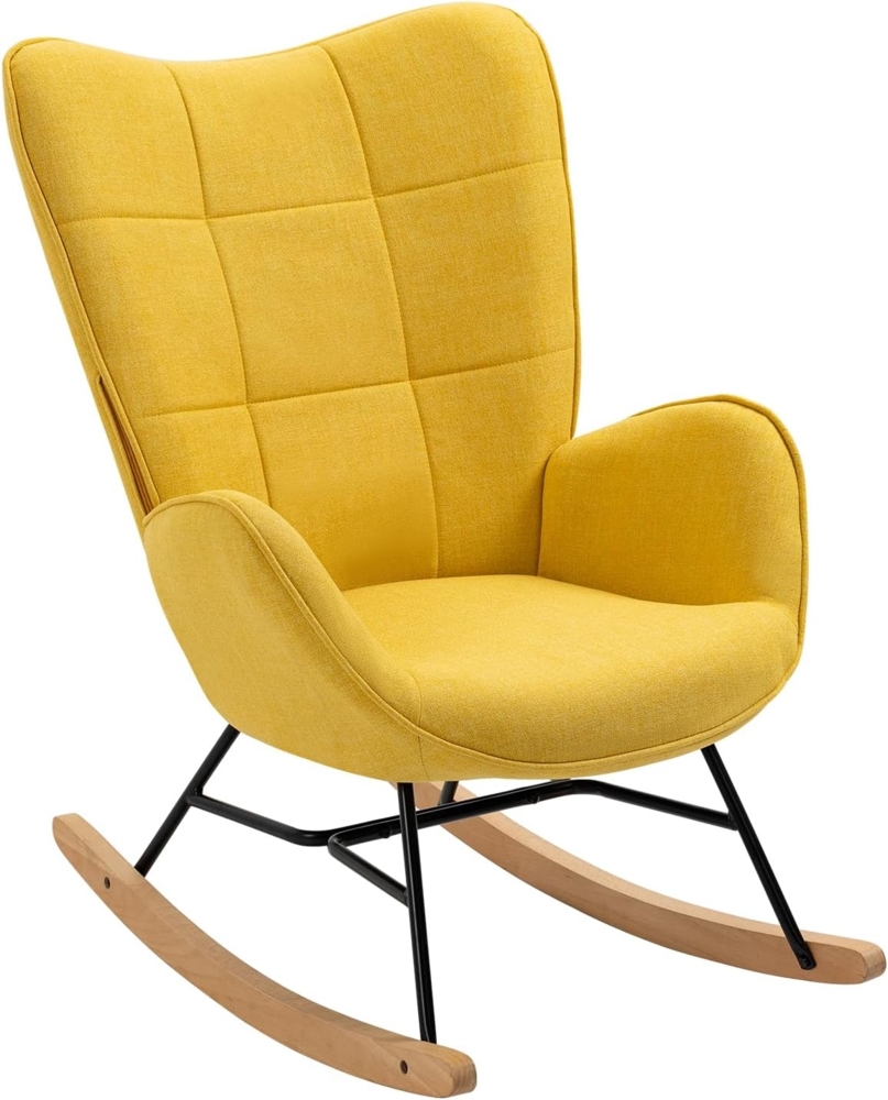 Schaukelstuhl Relaxstuhl Schaukelsessel Sessel Stuhl Wohnzimmersessel Relax Lounge mit gepolsterter Sitzfläche Bild 1