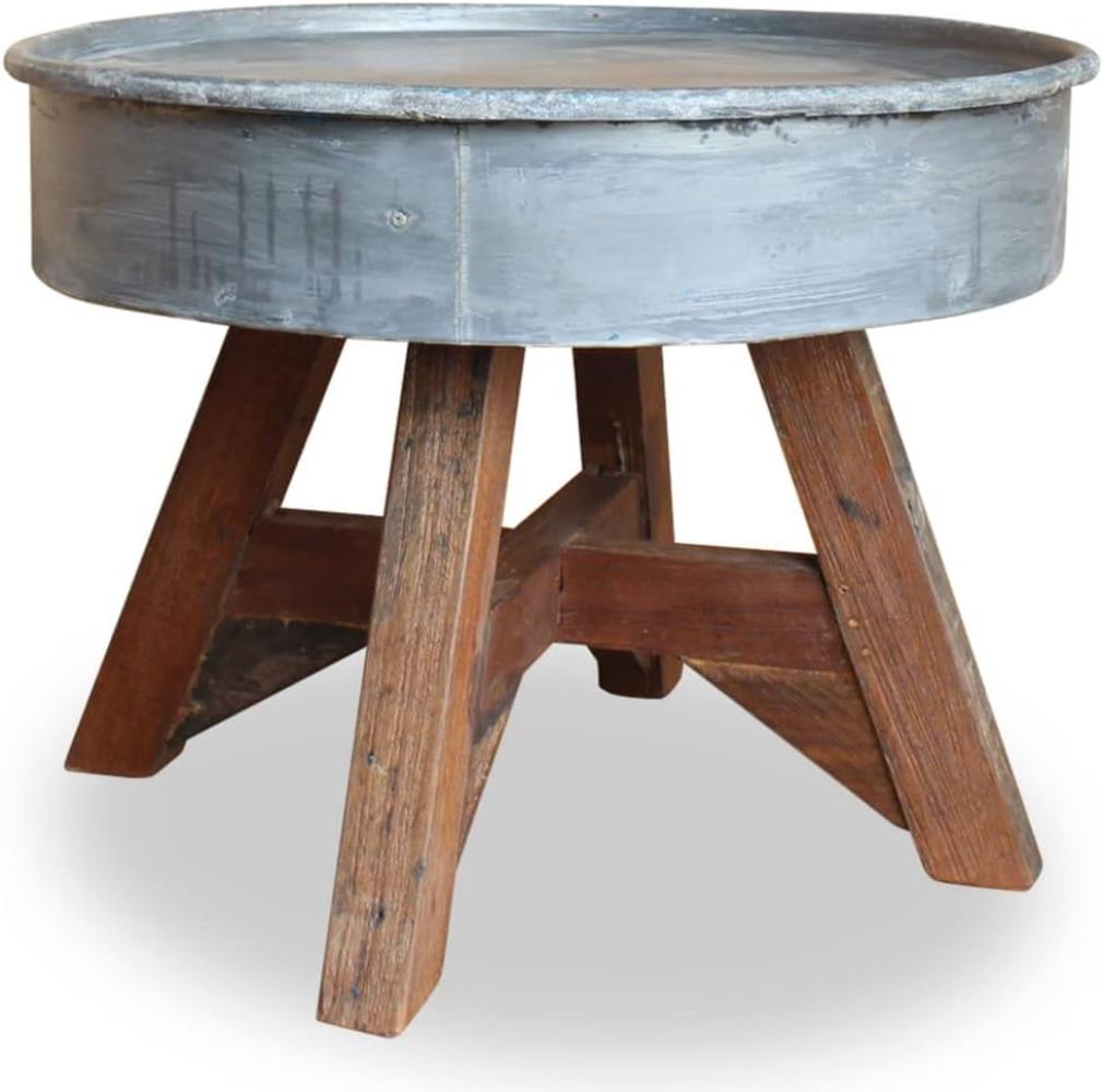 vidaXL Couchtisch Gemischtes Altholz 60x45 cm Silbern 244511 Bild 1