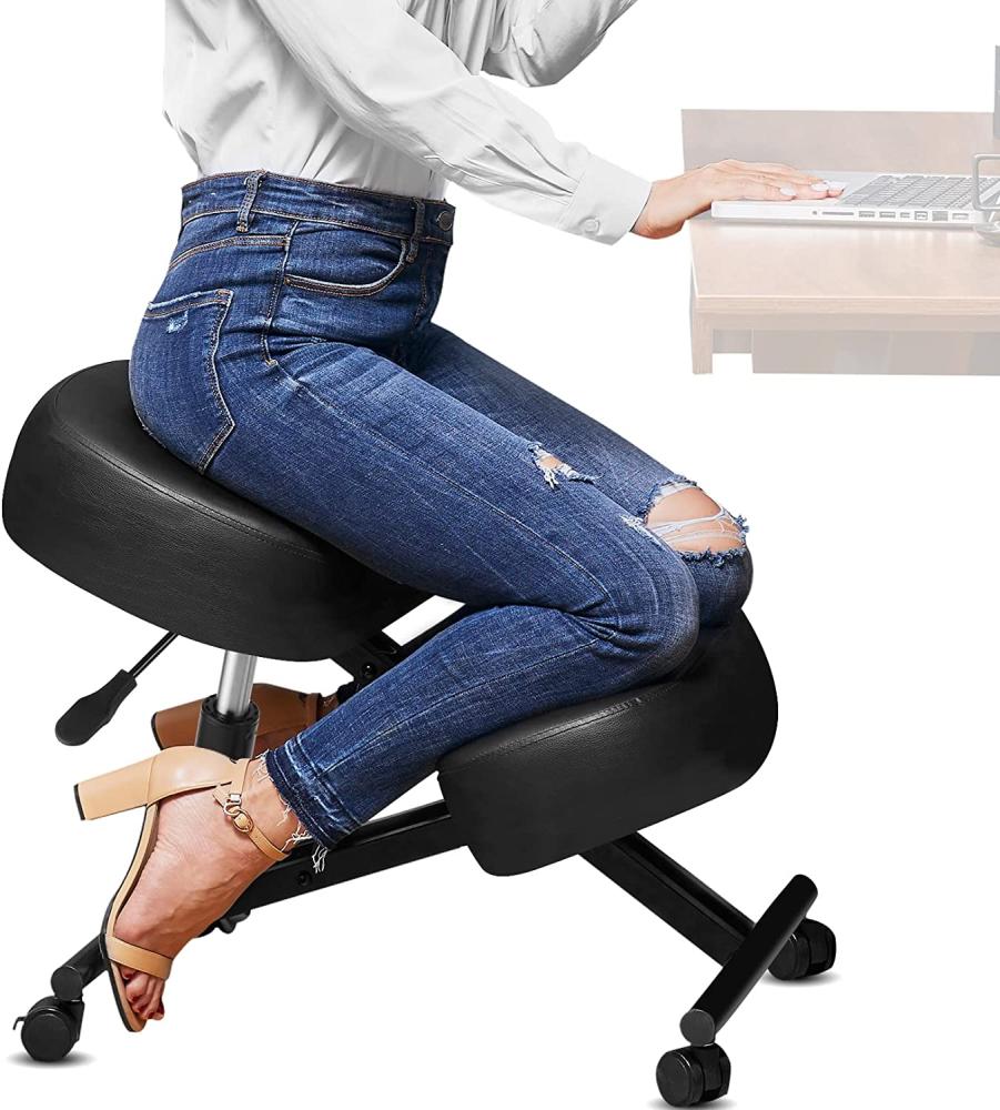 Himimi Kniestuhl Ergonomischer Verstellbarer Kniehocker Haltungskorrekturstuhl Orthopädischer Kniestuhl für Zuhause und Büro Bild 1