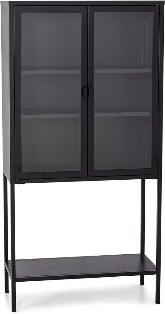 Homexperts 'CLASSIC' Highboard, Metall - Stahl schwarz, B 75 x H 150 x T 35 cm Bild 1