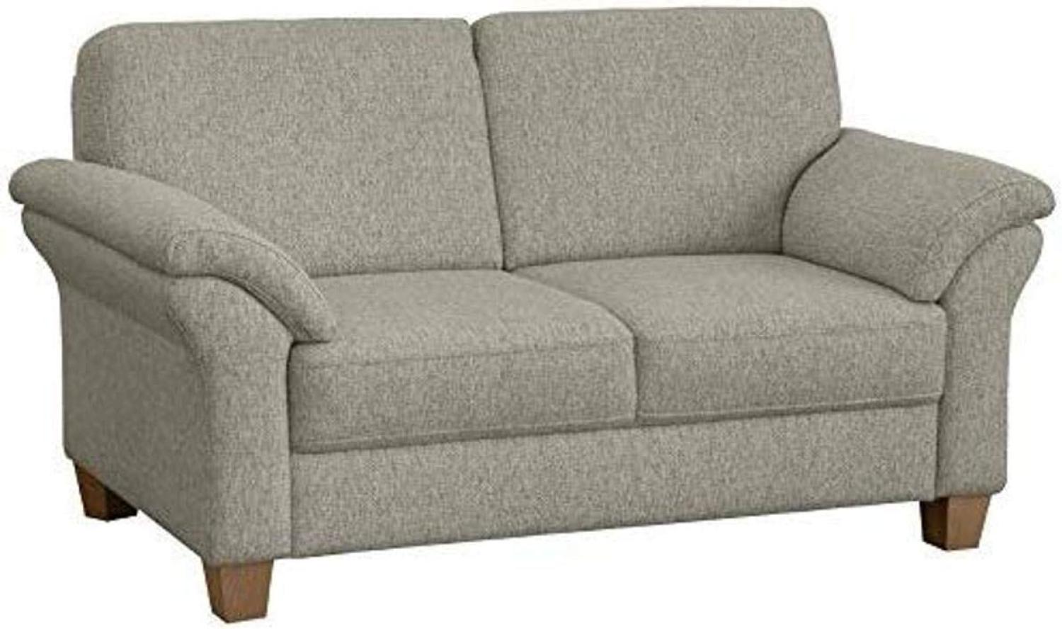 CAVADORE 2-Sitzer Byrum / Große 2er-Couch im Landhausstil mit Federkern / Passend zur edlen Sofagarnitur Byrum / 156 x 87 x 88 / Natur (Weiss-Beige) Bild 1