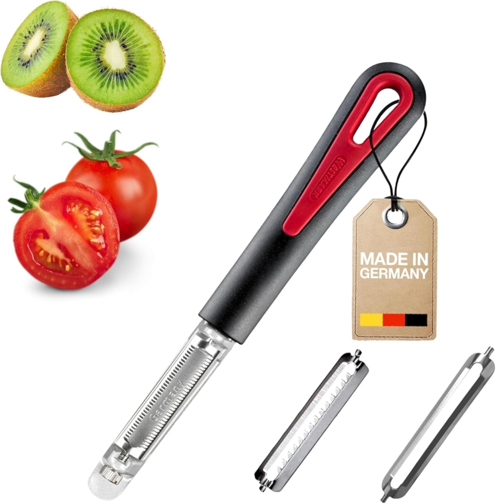 WESTMARK Sparschäler Set, 3-tlg.: 1 Tomaten-/Kiwischäler + 1 Julienne-Klinge + 1 Standard-K Bild 1