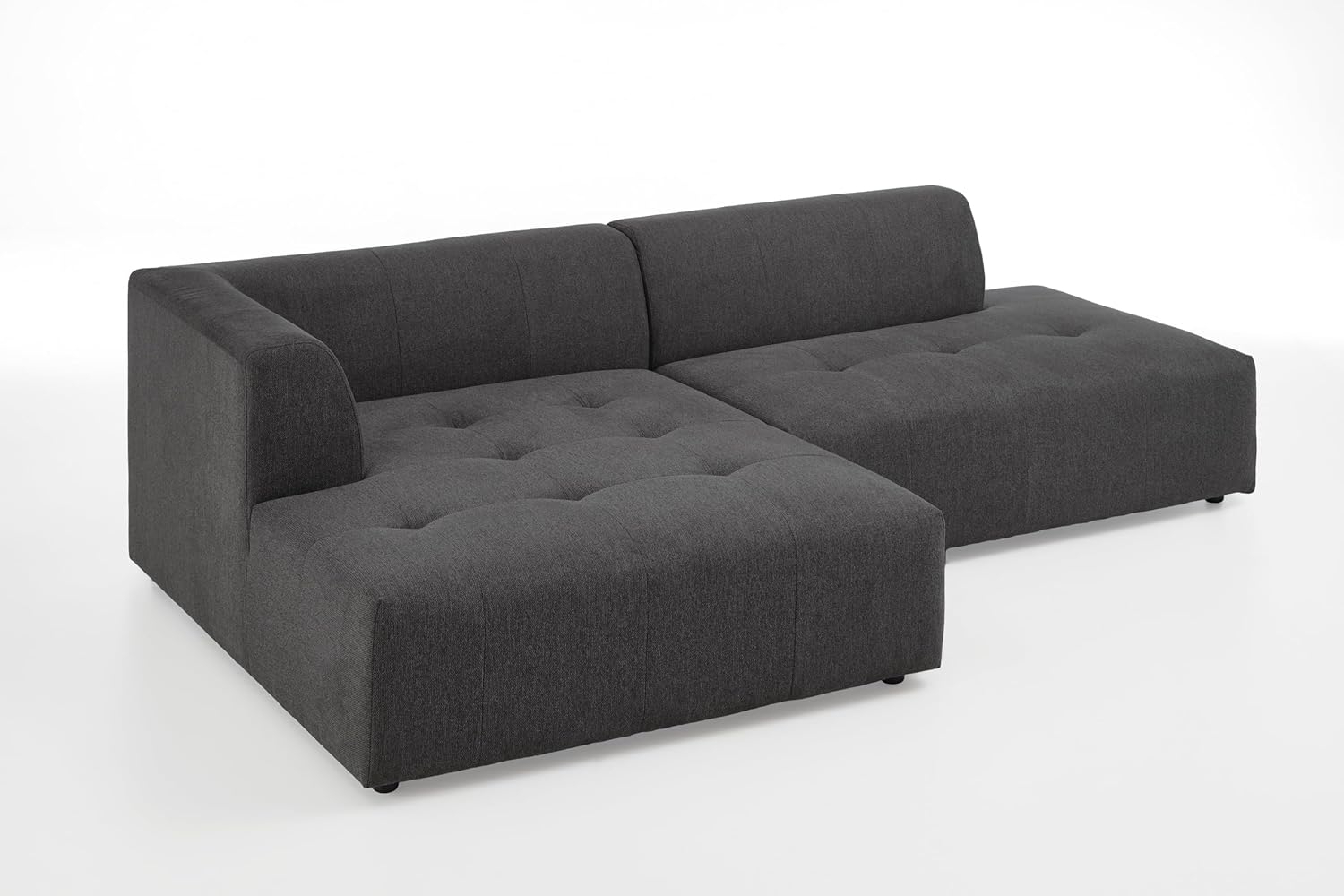 ATLANTIC home collection Eckgarnitur, XXL-Liegefläche (ca. 63x240 cm), skandinavisches Design, frei im Raum stellbar. Bezugsstoff Strukturstoff, Ecke Links Bild 1