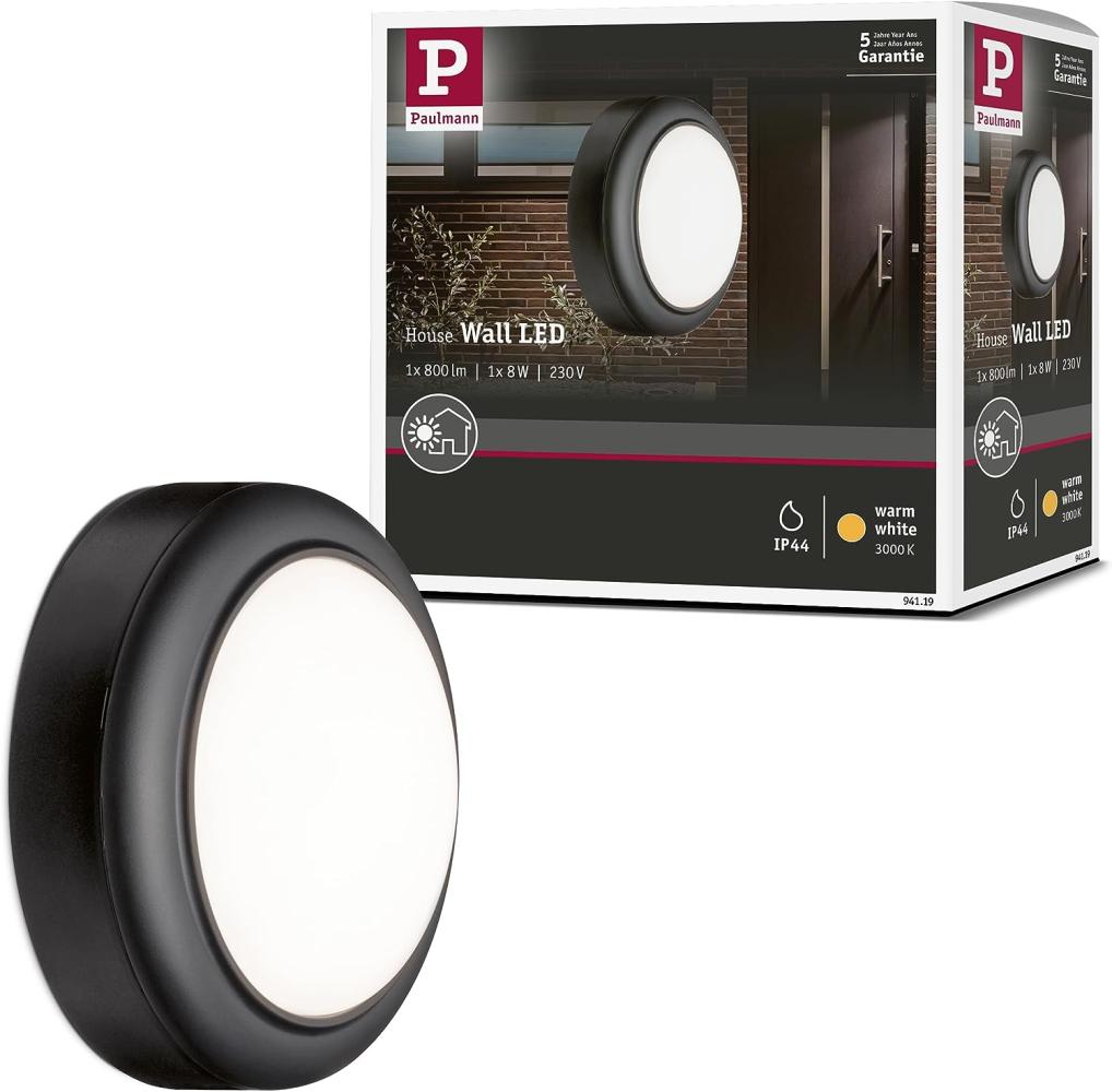 Paulmann No. 94119 Outdoor Wandeuchte 8W IP44 Grau Bild 1