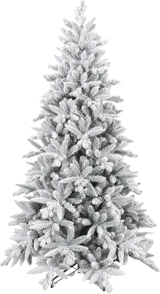 HOMCOM Künstlicher Weihnachtsbaum 180 cm, mit 994 Spitzen, Kunstschnee, klappbar Metallständer, Tanne, für Weihnachten Deko, grün Bild 1