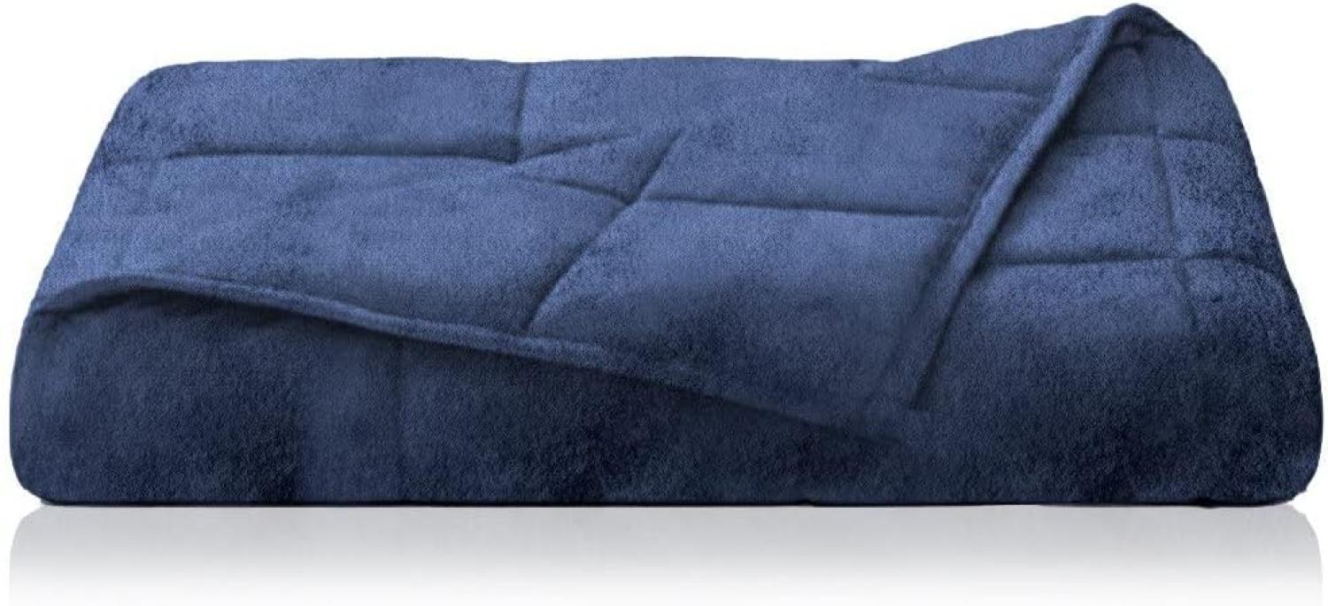 Dailydream Therapie Gewichtsdecke im Flauschigen Fleece, 6Kg für Erwachsene, 135x200cm, Blau Bild 1