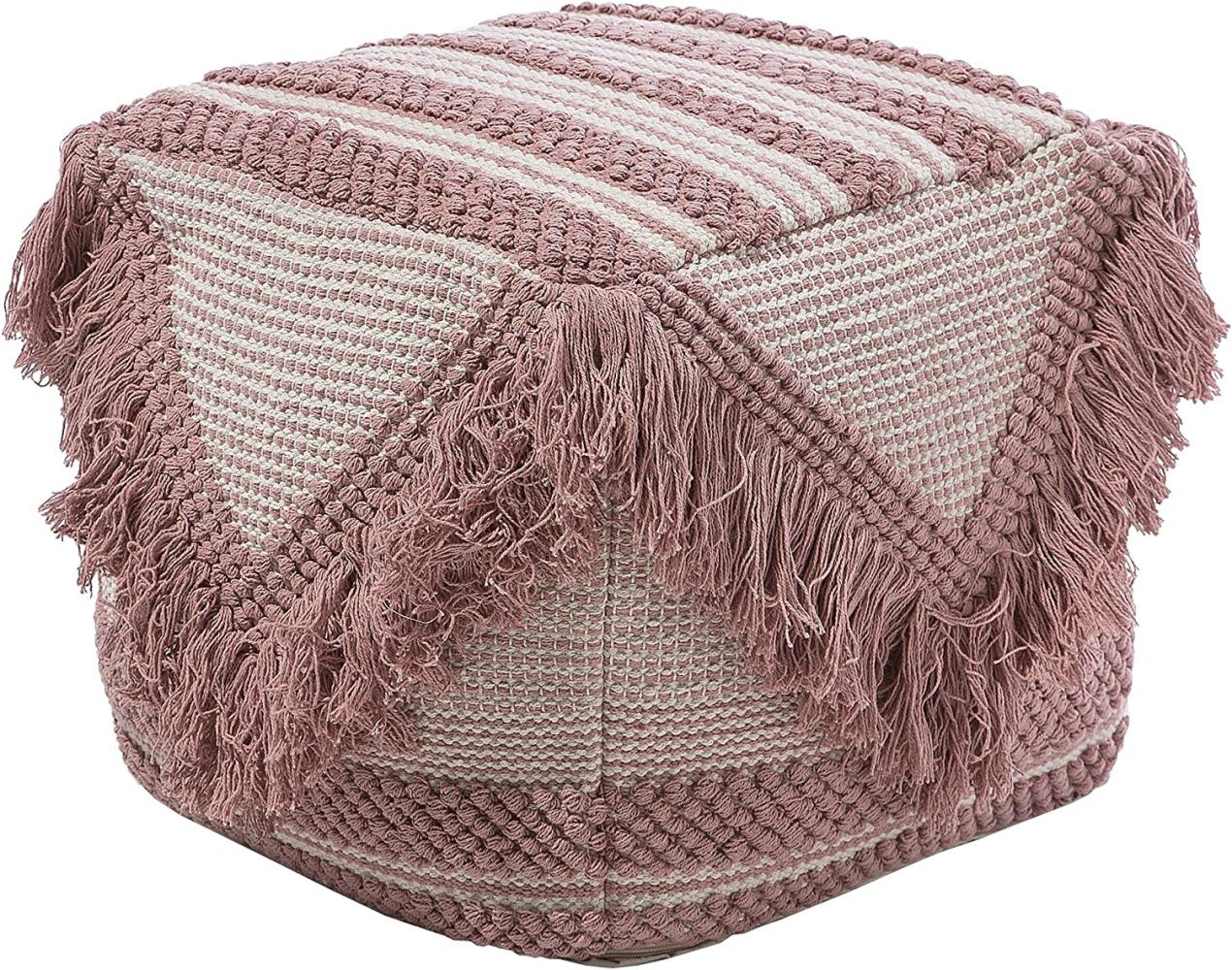 Pouf rosa 40 x 44 cm KOCHI Bild 1