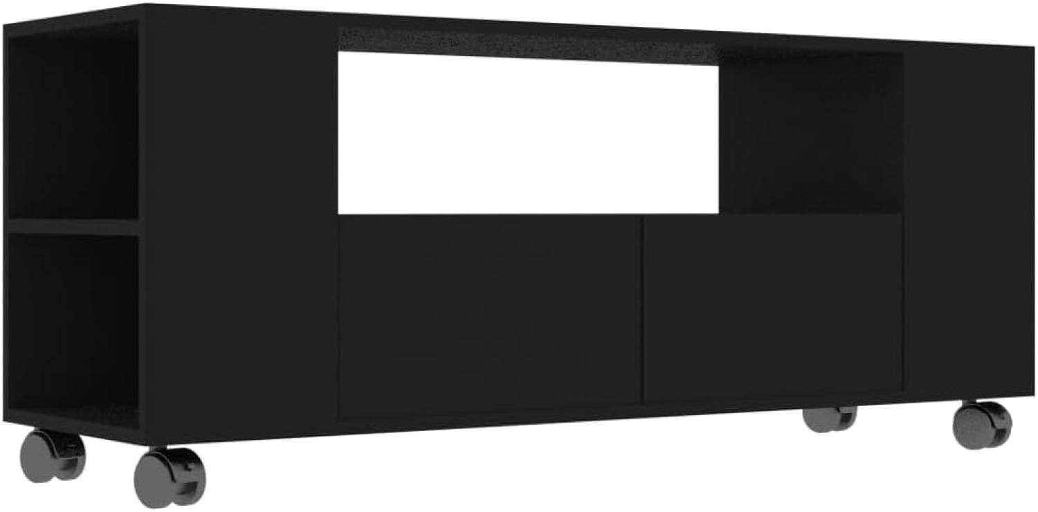 vidaXL TV-Schrank Schwarz 120 x 35 x 48 cm Holzwerkstoff Bild 1