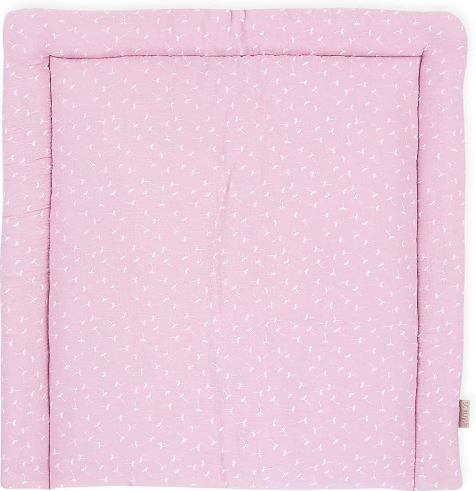 KraftKids Wickelauflage in Musselin rosa Pusteblumen, Wickelunterlage 75x70 cm (BxT), Wickelkissen Bild 1