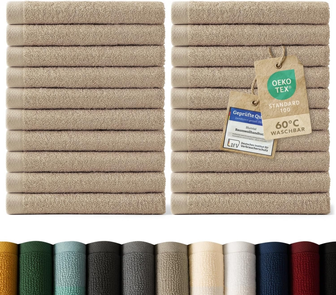 Blumtal Gästehandtücher 30x30 cm - weich und saugstark, Frottee (24-St), 12er und 24er Set, 100% Baumwolle Bild 1