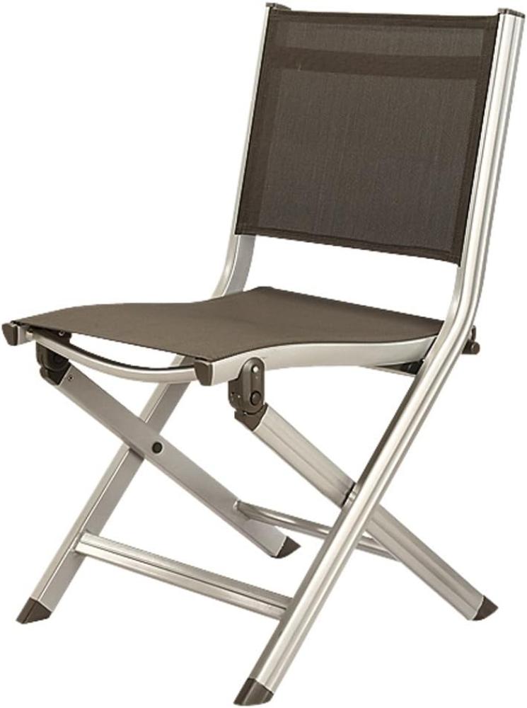 KETTLER Klappstuhl Balkonstuhl BASIC PLUS Alu silber anthrazit Bild 1