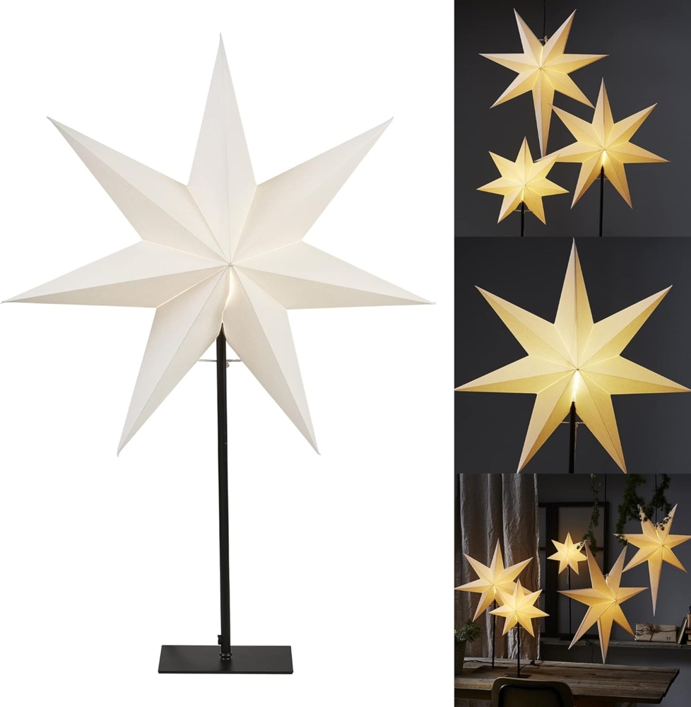 Standstern "Frozen", ohne Lochung, weiß, E14,ca. 52 x 80 cm Bild 1