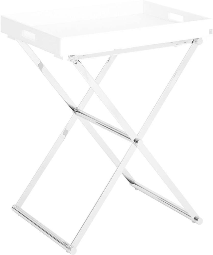 JOOP! Homeline Beistelltisch XL Chrome klappbar mit Tablett 11290010 Weiss Bild 1