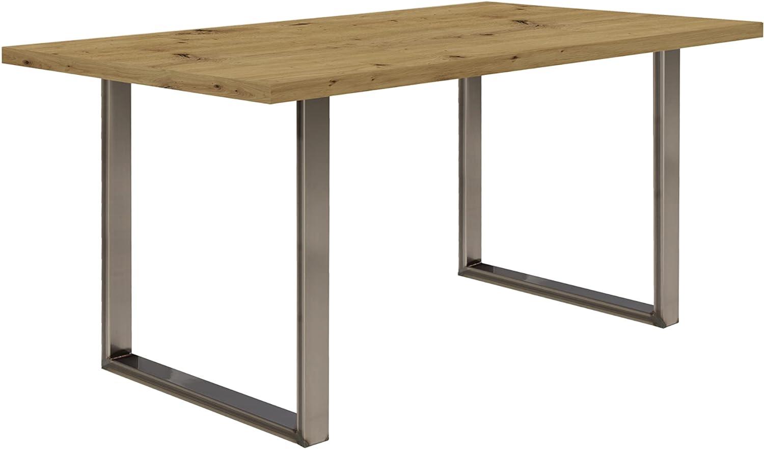 FORTE Tables Esstisch, Holzwerkstoff, Braun, 160 x 74,7 x 90 cm Bild 1