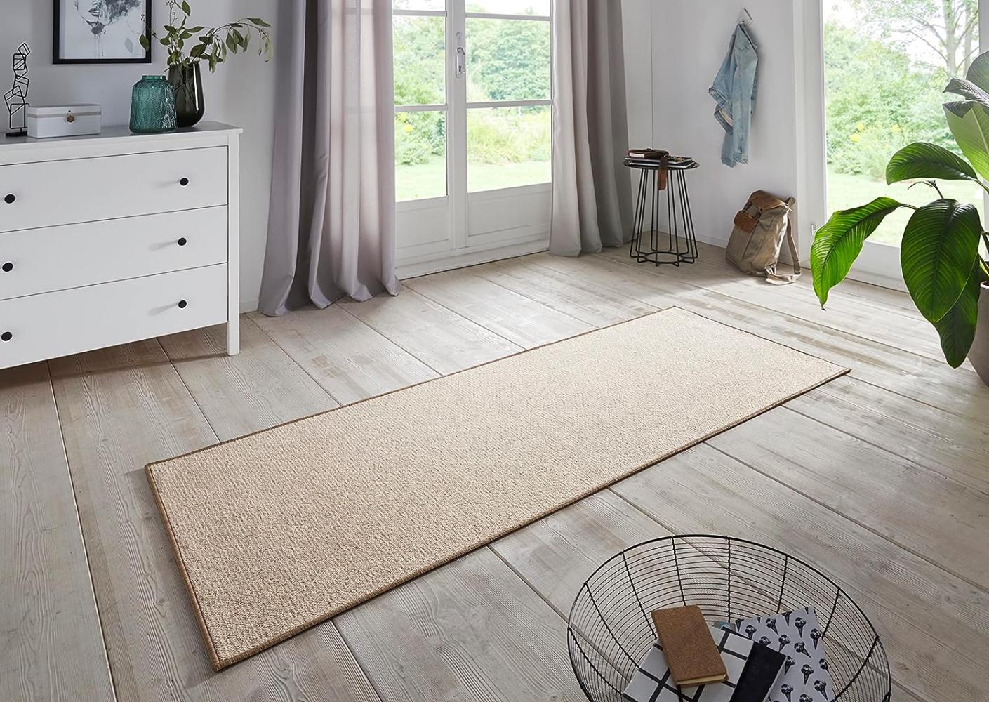 Schlingen Läufer Bouclé Beige - 67x400x0,5cm Bild 1