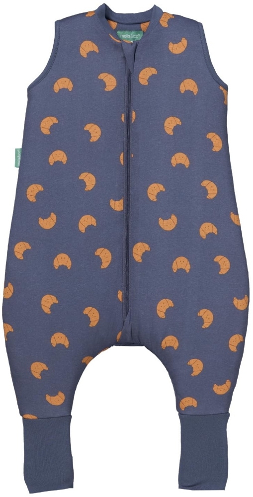 molis&co - Baby Schlafsack mit Füßen und Socke - Ideal für den Winter - Babyschlafsack mit Beinen 2,5 tog - 100% Baumwolle (Oeko-TEX 100), Premium Qualität - Croissants (100 cm) Bild 1