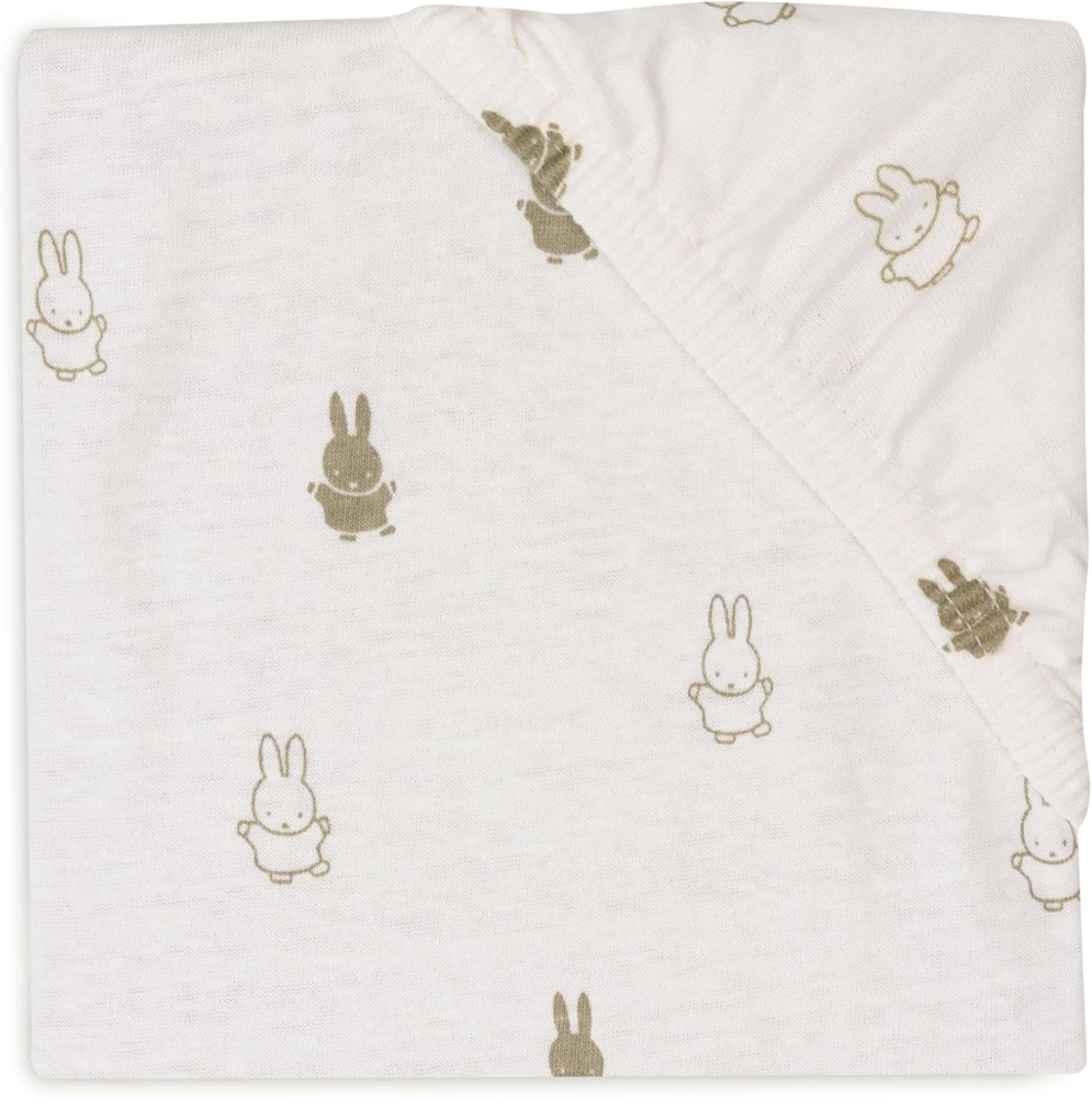 Jollein 511-501-67093 Spannlaken - Happy Miffy Olive (40x80 cm) Bild 1