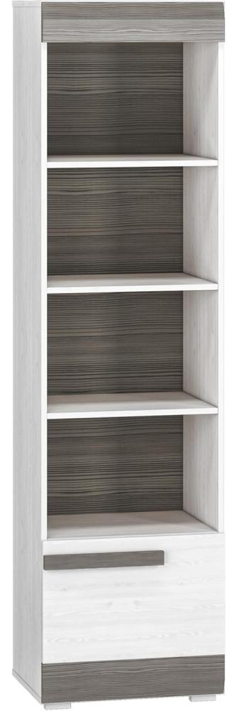 Standregal "Blanco" Bücherregal 55cm Pinie weiß grau MDF Bild 1