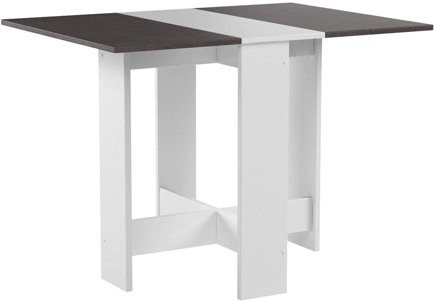 Symbiosis Trick C3 Tisch, Holz veredelt, Weiß/Beton, 73. 4 x 103 x 76 cm Bild 1