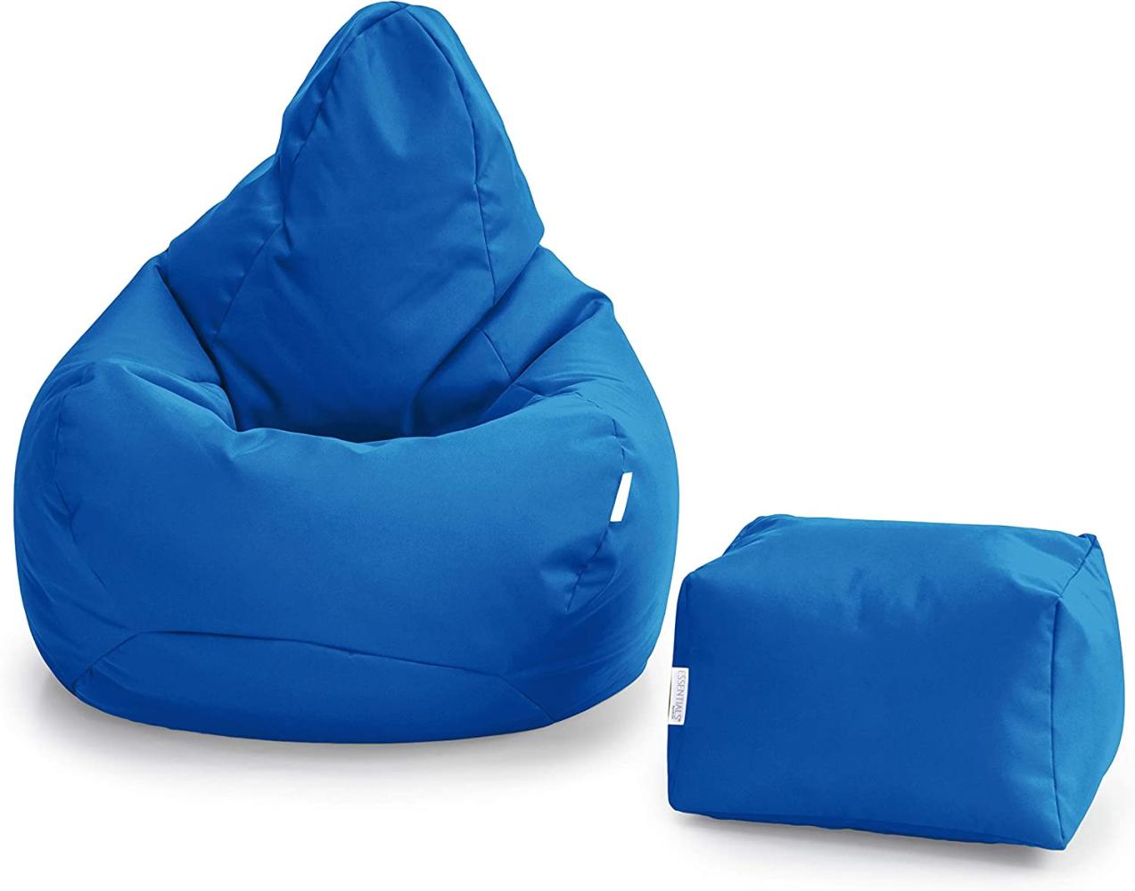 Loft 25 Sitzsack-Spielerstuhl | für den Innenbereich des Wohnzimmers im Freien | Wasserbeständig | Ergonomisches Design zur Körperunterstützung | Langlebig und Bequem (Moroccan Blau, Sitzsack Set) Bild 1