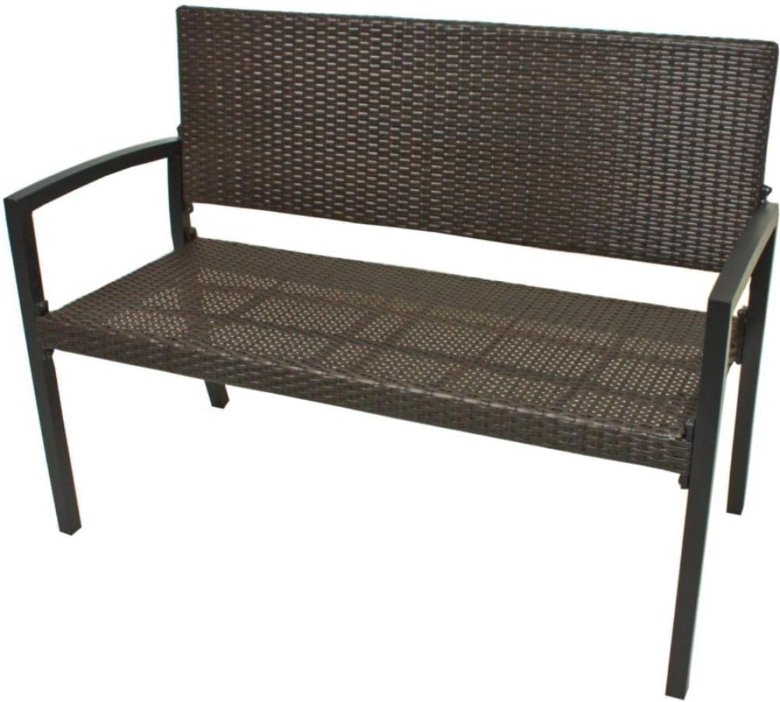 Gartenbank >Sanremo< in coffee aus Aluminium, Kunststoff - 118x87x60cm (BxHxT) Bild 1