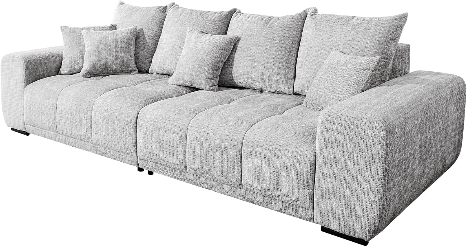 riess-ambiente Big-Sofa ELEGANCIA 285cm grau Chenille · XXL-Sofa mit Federkern-Polsterung, Einzelartikel 1 Teile, inkl. Kissen · angenehmer Sitzkomfort · frei in den Raum stellbar Bild 1