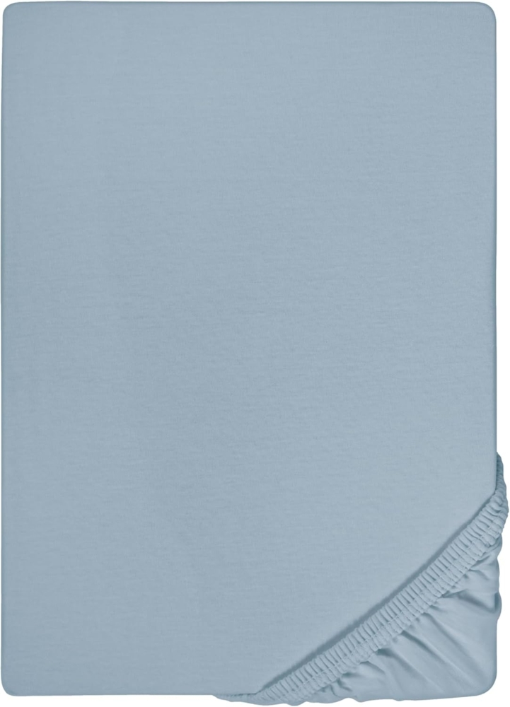 biberna Feinjersey-Spannbetttuch 0077144, taubenblau, 1x 140x200 cm - 160x200 cm Bild 1