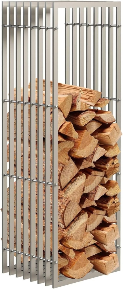 DanDiBo Kaminholzregal Innen Metall Edelstahl Kaminholzständer 96429 150 cm Holzkorb Kaminholzhalter Holzregal Bild 1