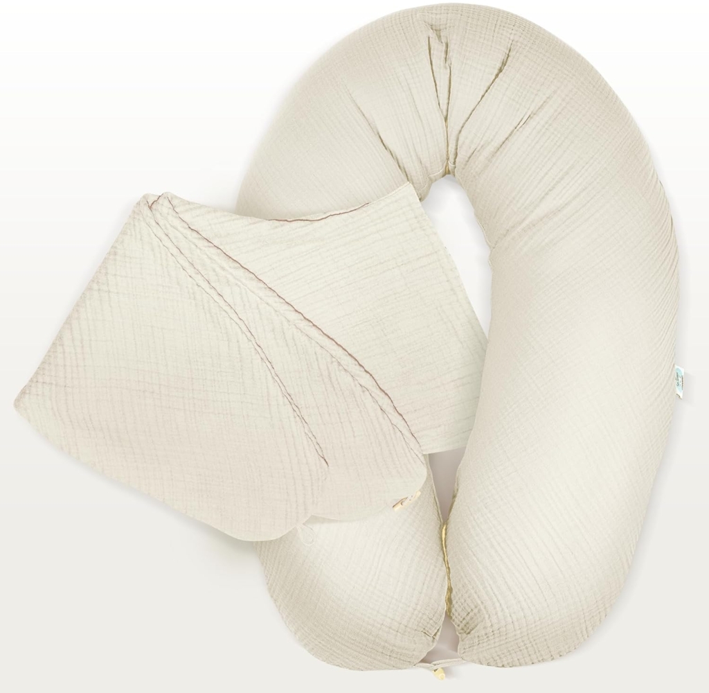 SEI Design Stillkissenbezüge aus 100% Bio Baumwolle - 190x30 cm, 100% Baumwolle Bild 1