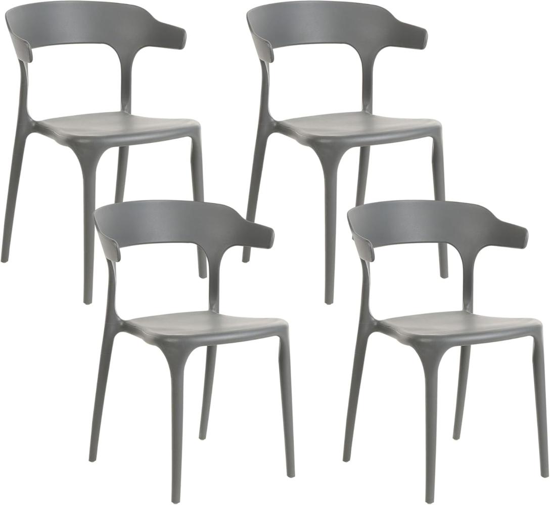 Gartenstuhl 4er Set GUBBIO Grau Bild 1