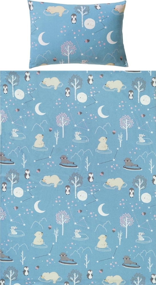 Erwin Müller Kinderbettwäsche Kinder-Bettwäsche, Biber, Feinbiber Tiermotive: Tierbabys Bild 1