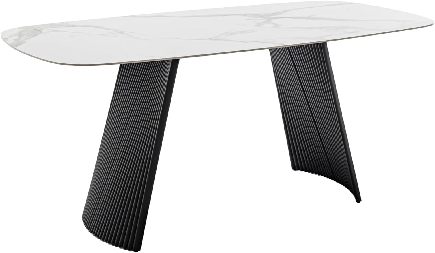 TOBELO Wangentisch - Weiss-marmoriert Bild 1