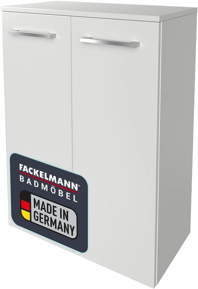 Fackelmann B.STYLE Doppel-Midischrank, 60 cm breit, Weiß Bild 1