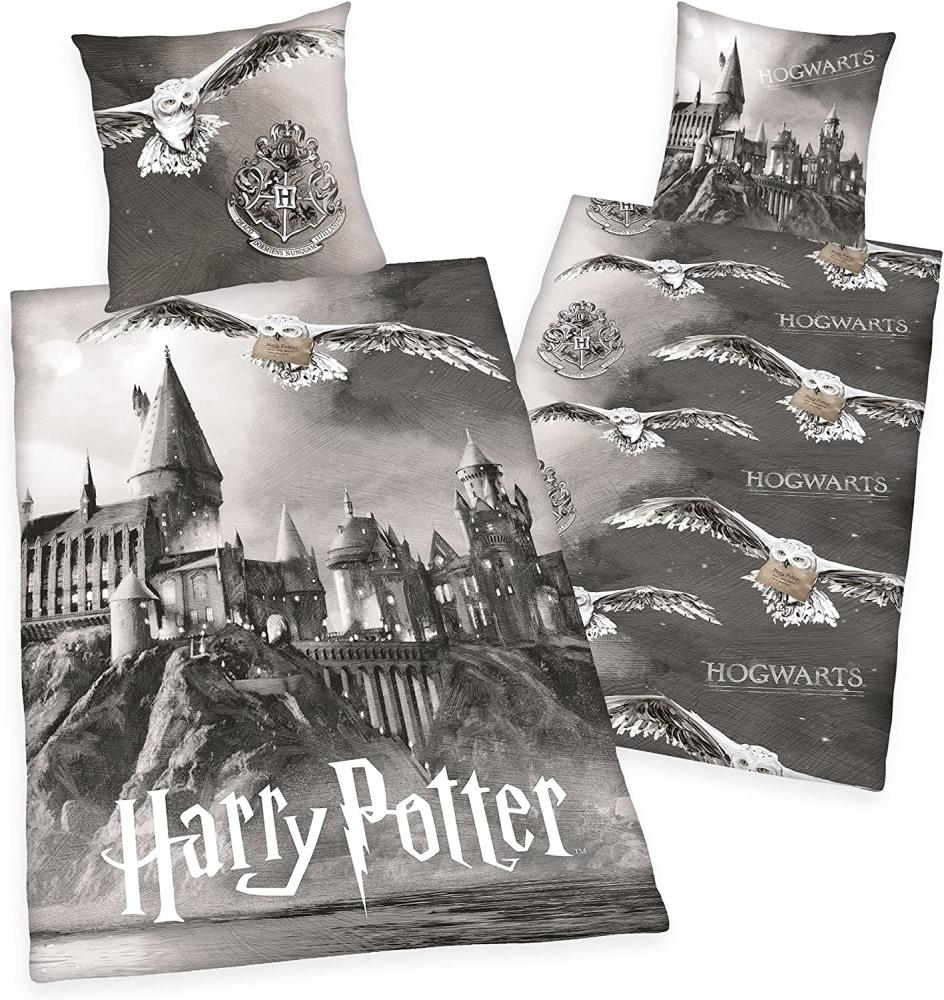 Harry Potter Wende Bettwäsche Hogwarts 2tlg 155x220 cm Übergröße Bild 1