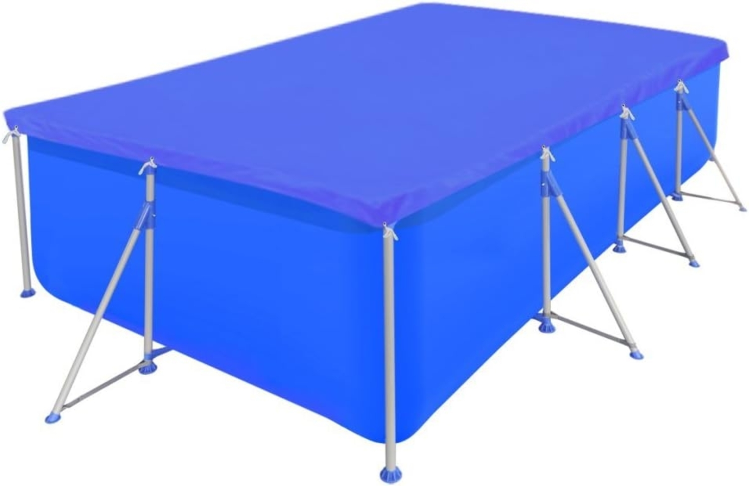 vidaXL Poolabdeckung rechteckig, Polyethylen blau, 394x207 cm Bild 1