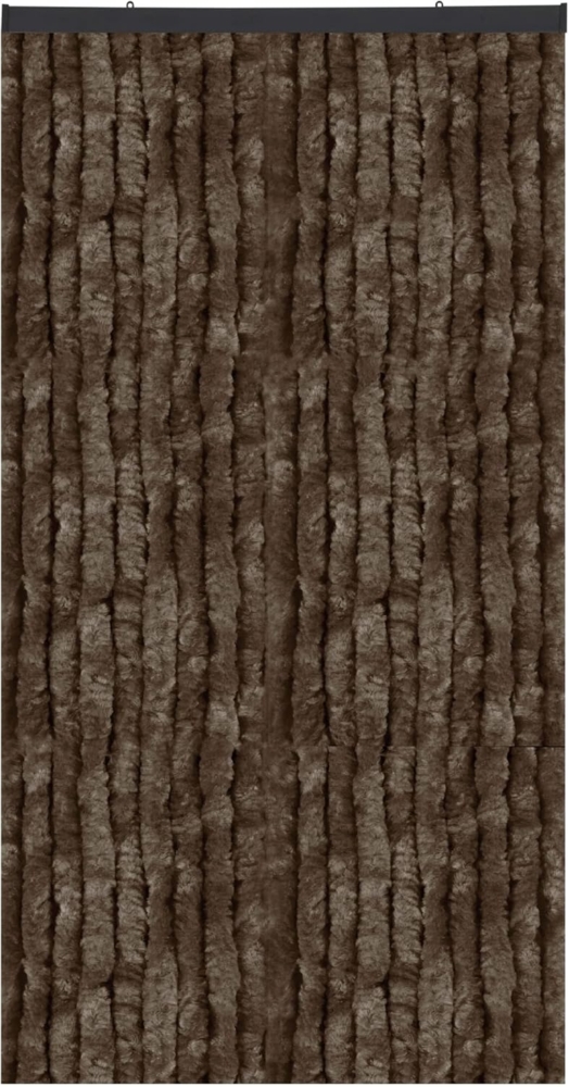Flauschvorhang 140x220 Unistreifen braun Bild 1