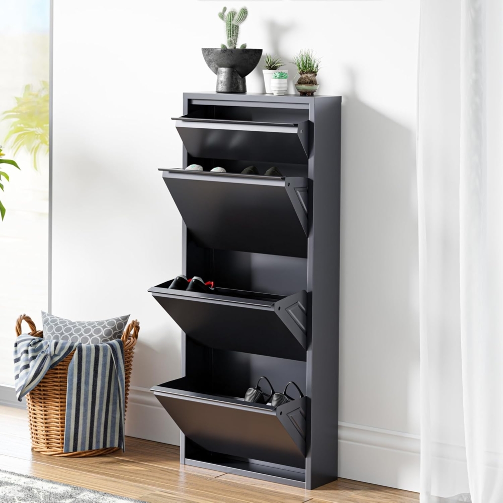 Schuhkipper Sokndal mit 4 Klappen Grau [en. casa] Bild 1