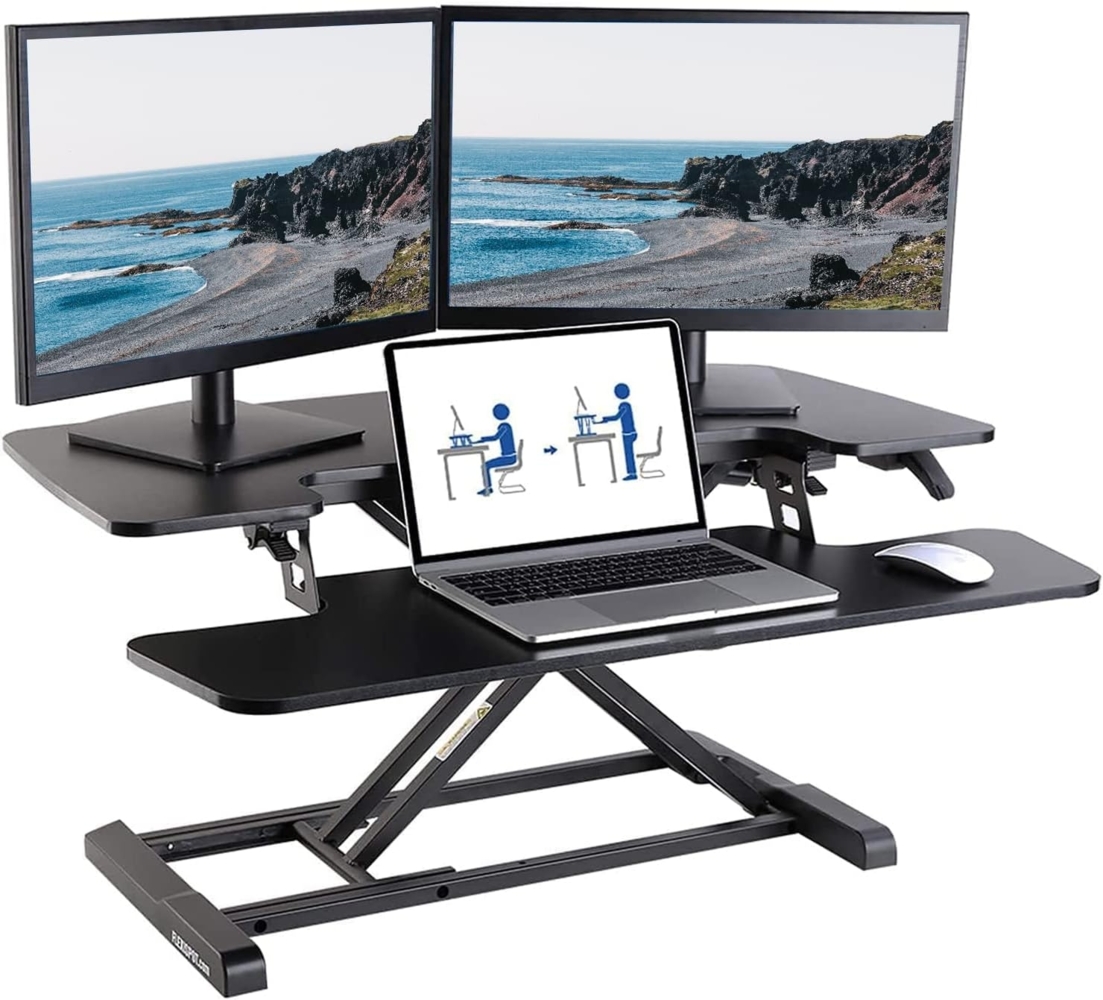 Flexispot Computertisch, Holzwerkstoff, Schwarz, Breite: 88 cm Bild 1