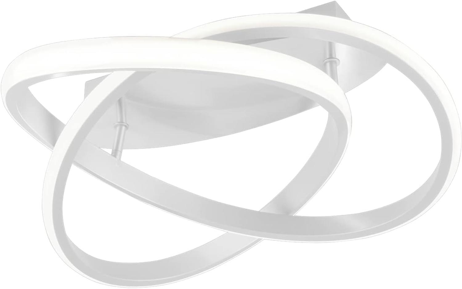 LED Deckenleuchte, weiß, Ring Design, dimmbar, 45 cm, COURSE Bild 1