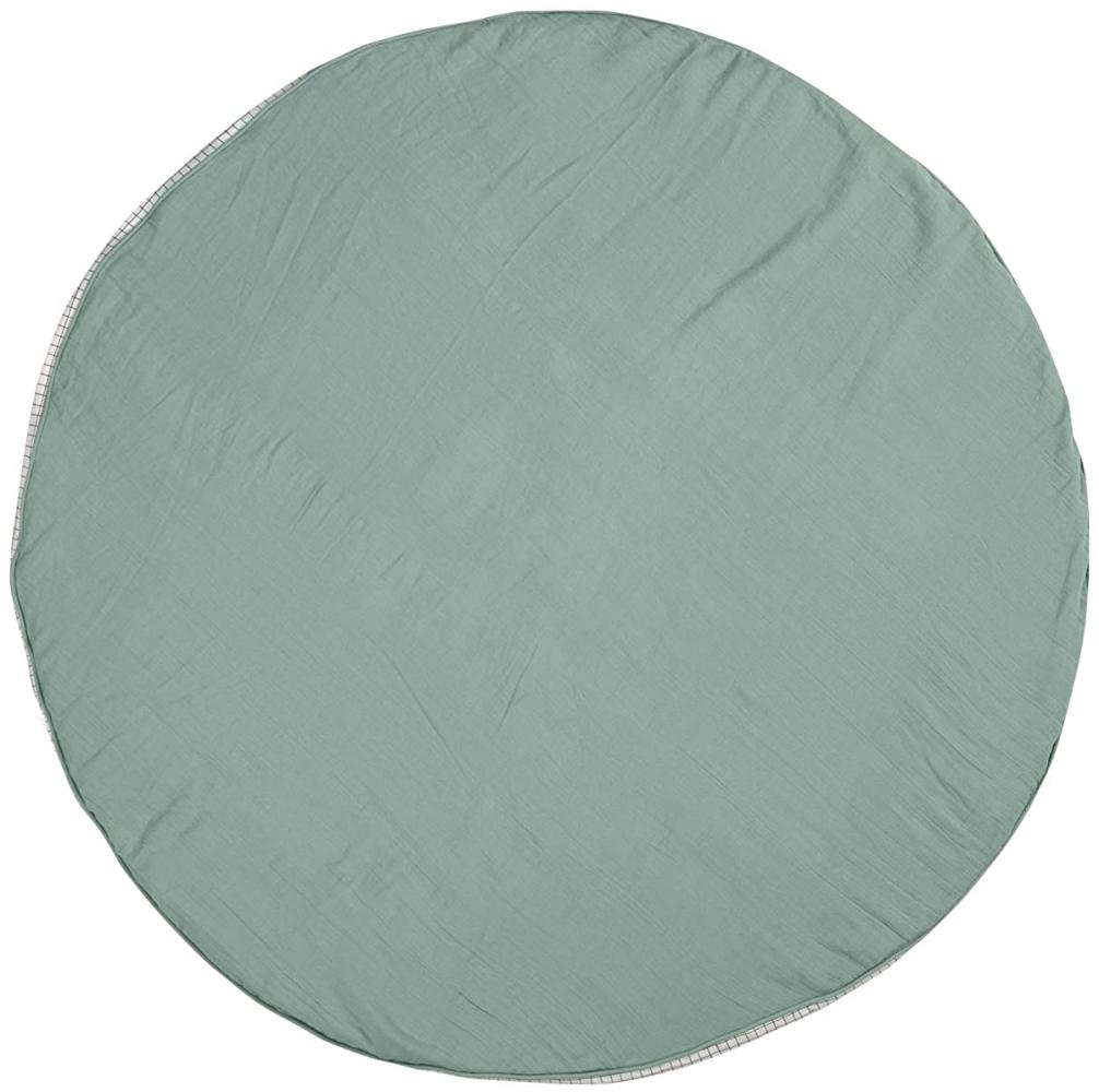 LÄSSIG Krabbel-und Spieldecke aus Muslin Bio-Baumwolle waschbar/Seat Cushion Muslin mint Bild 1