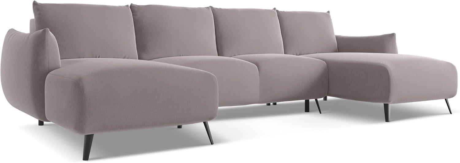 Wohnlandschaft mit Schlaffunktion Malie in Samtstoff Bild 1